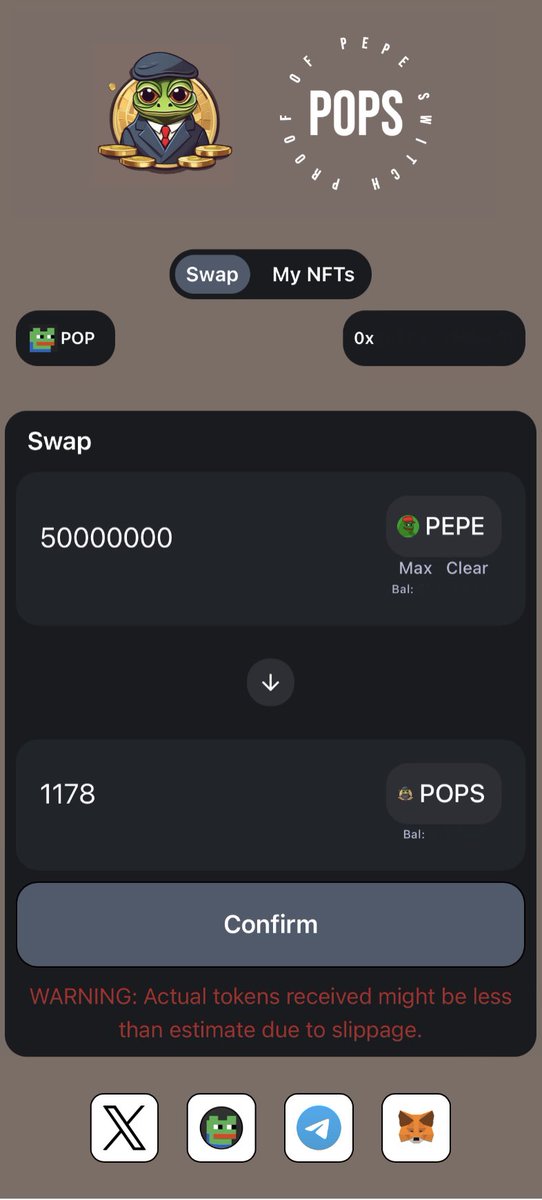 POP_SWITCH_'s tweet photo. POPSwitch DEX is LIVE.

Proof of PEPE chain now has a new home for all its memes!!

Website: https://t.co/MQtG9JZuQI

$POP $POPS $PEPE
#PEPE #POPS #POP https://t.co/mLpEWXxrVa