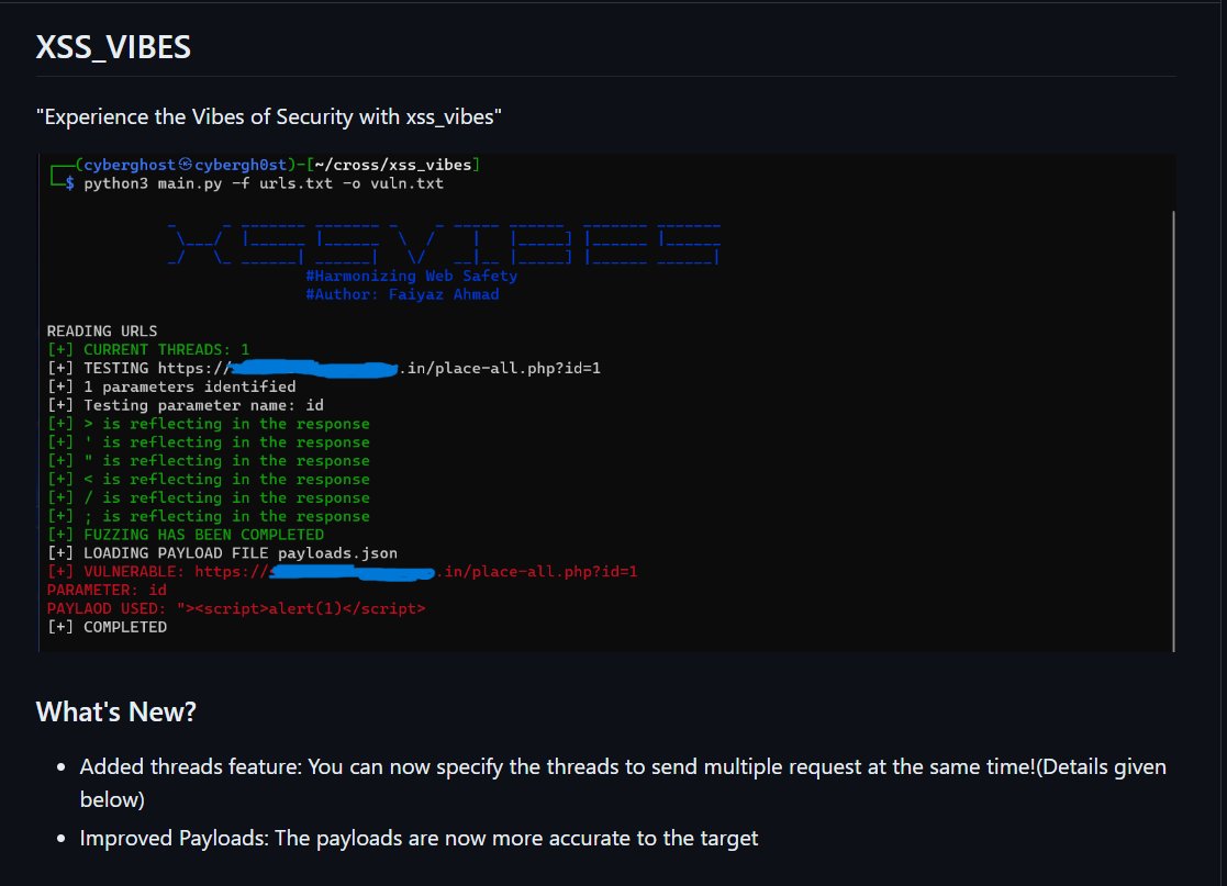 thehacktivator's tweet photo. I've added some new features to the tool "XSS Vibes".  Automate your xss journey like a pro!

GitHub: https://t.co/VuKR0humgp

#cybersecurity #bugbounty #ethicalhacking #informationsecurity #penetrationtesting https://t.co/BHjLQasWzG