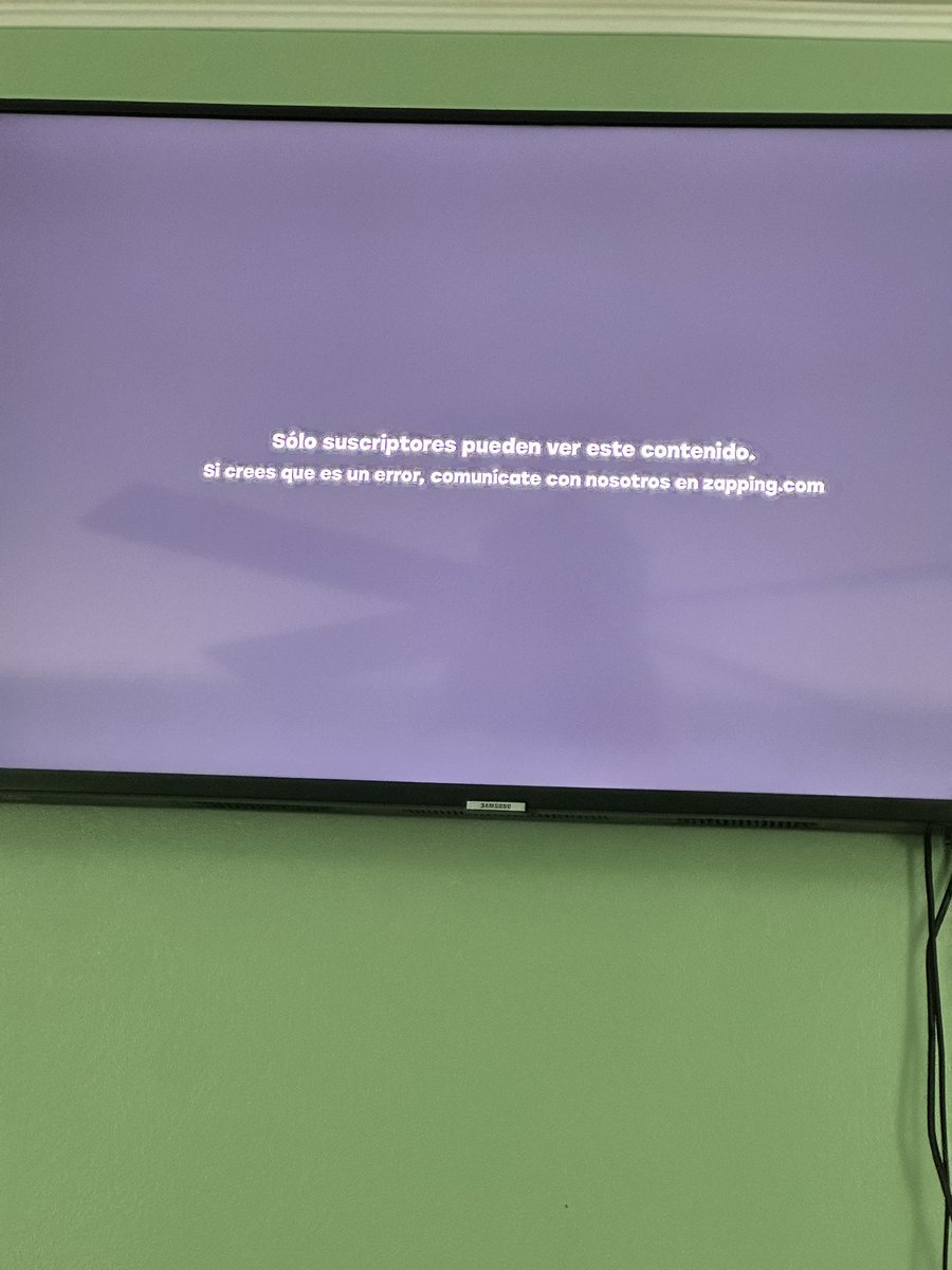jdonosoc's tweet photo. @Zapping_Chile Tengo la cuenta al día y en el Apple TV me sale el siguiente error y en el smart tv no aparece, ya probé eliminado y reinstalando la app en el dispositivo, cuál sería la solución ASAP https://t.co/Eos8qNPGfJ
