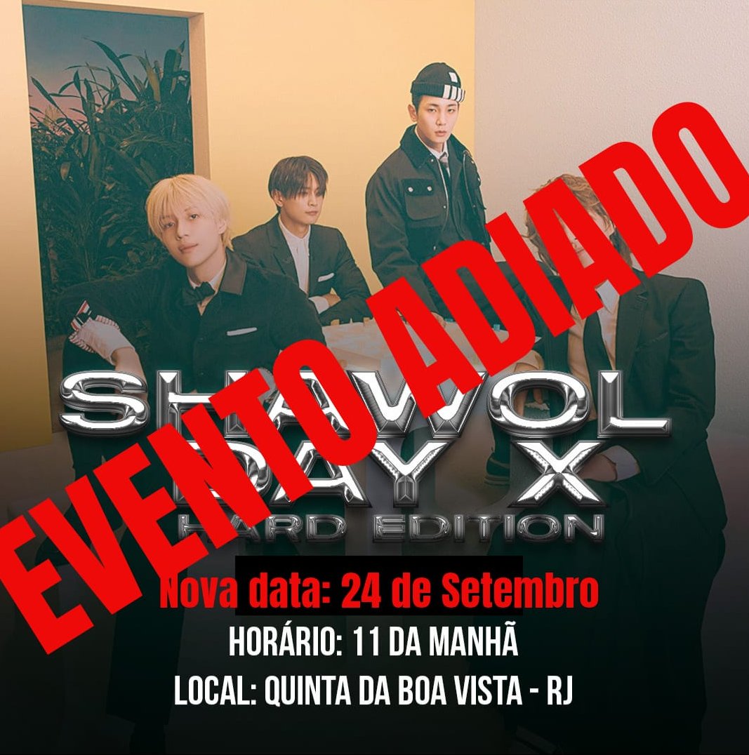 É com muita tristeza que anunciamos o adiamento do nosso querido Shawol Day, marcando a nova data para 24 de Setembro. Infelizmente, por problemas de saúde de ambas as ADMs, não conseguiremos comandar o evento nesse domingo. Pedimos desculpas, mas esperamos que vocês no dia 24.