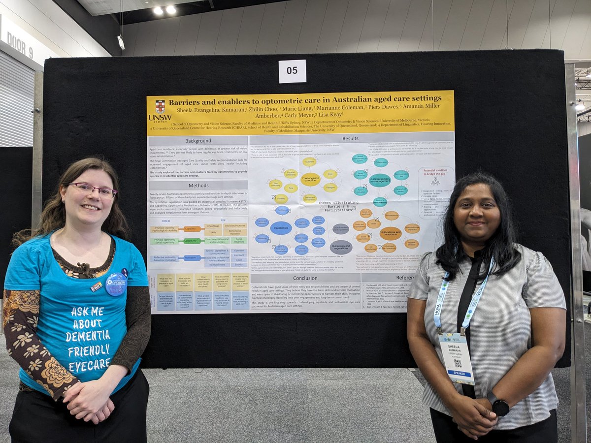 MPOrthoptics's tweet photo. At today's poster session @sheela_kumaran will be sharing key themes from her project about barriers and enablers to involvement of Optometrists in Australian aged care settings #wco4 #omega23 https://t.co/oNqCvWKXGe