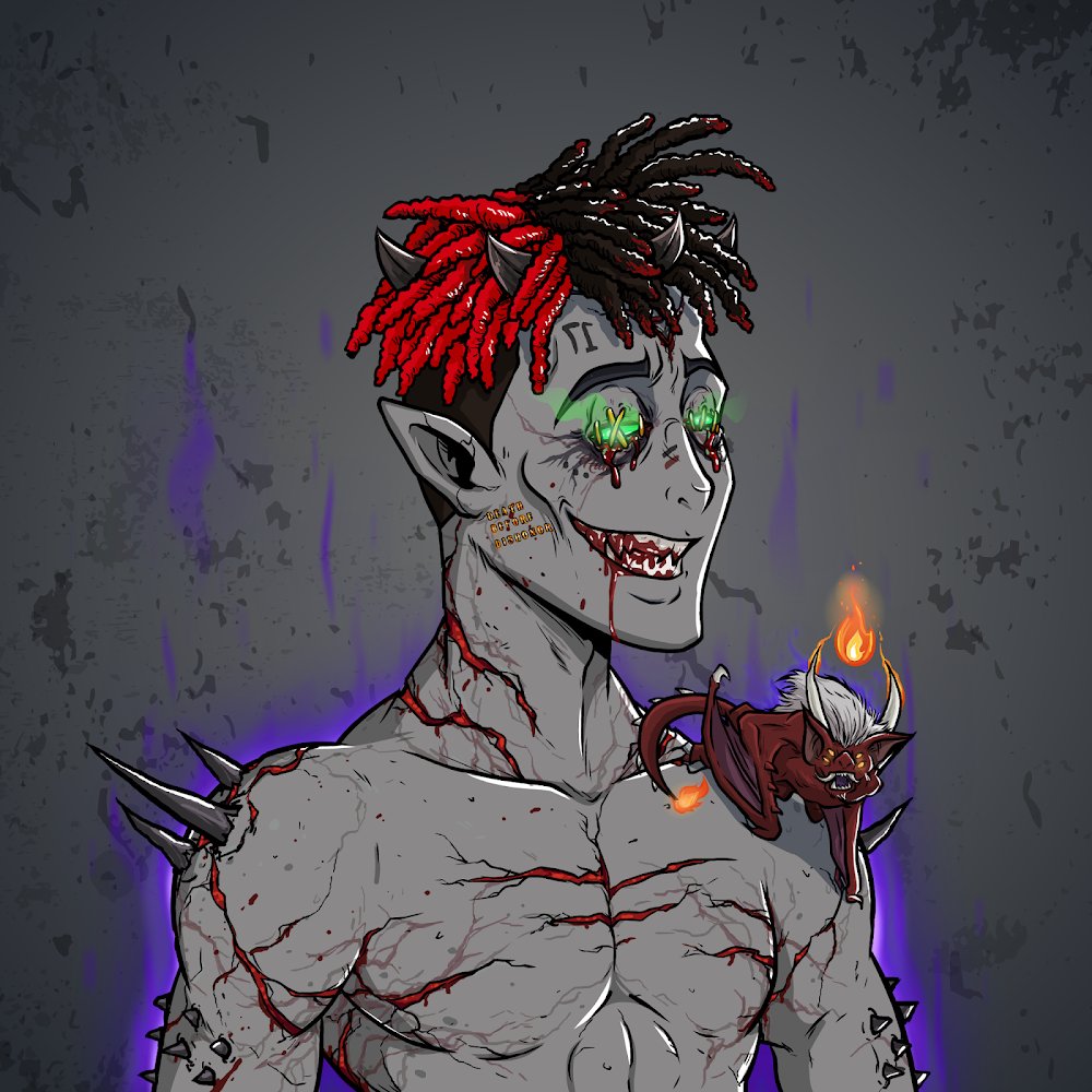 NFTDaddy0311's tweet photo. @ChefinNFT Thanks, Chefin! Not only would I want to grow, but I'm trying to help the homies in @SoDeadNFT grow, too. Everyone who sees this post should, at minimum, check out this amazing art. All done by @HaizeelH. 

SoDead is inevitable 🩸 https://t.co/ZYKSEeuO5a