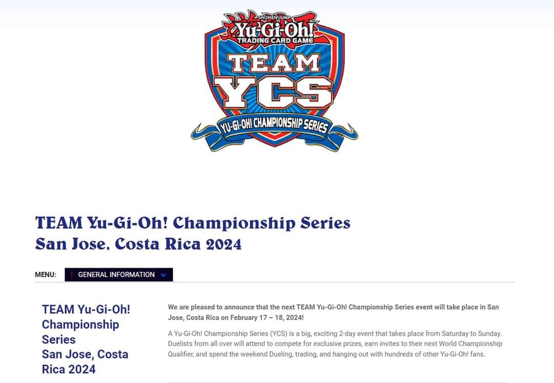 Confirman YCS Costa Rica!! Que emoción!!!!! Me apuntoooo xdddd mi primer eventoooooo grandee ahhhhhh😍😍😍