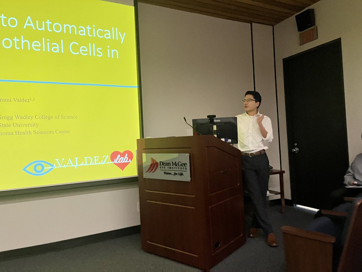 DrCammiValdez's tweet image. What an amazing day of science at the @DeanMcGeeEye OU Vision Workshop! So proud of these two for the amazing talks they gave on the work in the #ValdezLab #diverseinstem #nativeinstem #indigenousscientist #firstgen #latinxinstem