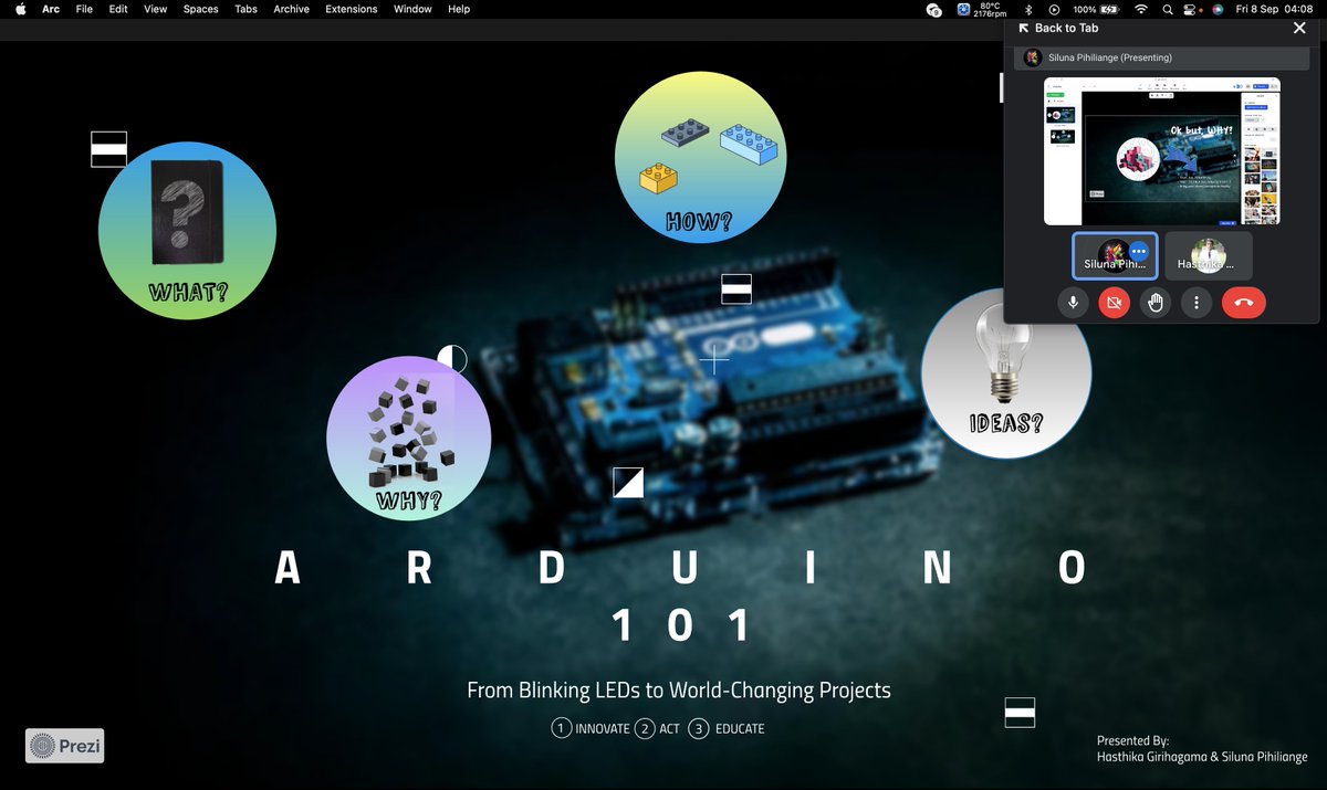 HasthikaGiri's tweet photo. "Late nights + passion projects = pure magic! 🌙✨ 
Had a blast leading an Arduino 101 session for our college's younger students yesterday.
Along with my Good old Friend🫡♥️
@SilunaDulvan https://t.co/zdSEJ8aDrT