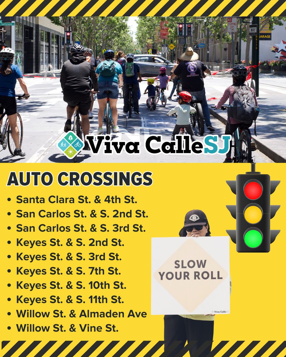 VivaCalleSJ's tweet photo. Attention everyone! Road closures are in effect for our Viva CalleSJ event this Sunday, September 10.
Please plan accordingly and make alternate travel arrangements if necessary. See you there! #vivacallesj #BuildingCommunityThroughFUN #sanjosé https://t.co/1lveIaOGLe