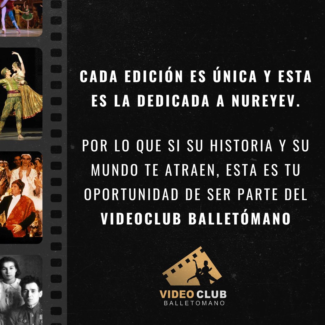Con muchísima emoción les cuento que están abiertas las inscripciones para la 2nda edición del VideoClub Balletómano 🩰🎬🍿 dedicado a Nureyev y sus ballets
Por si gustan, dejo el link con la info 😌

luciachilibroste.com/videoclub-ball…