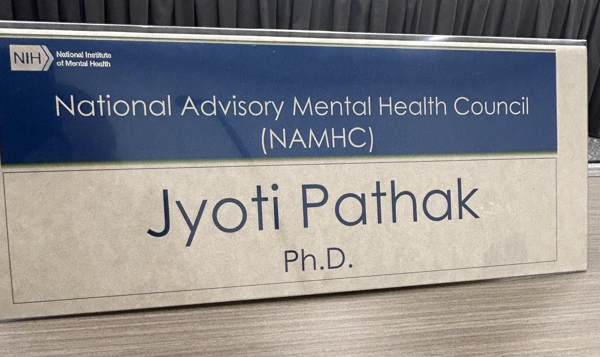 Jyoti Pathak (@jyotipathak) on Twitter photo It is such an honor and a privilege to begin my service as a council member <a href="/NIMHgov/">National Institute of Mental Health (NIMH)</a>. So much to learn!
<a href="/WCMPopHealthSci/">Weill Cornell Medicine Population Health Sciences</a> <a href="/WCMPsychiatry/">Weill Cornell Medicine Psychiatry</a> It is such an honor and a privilege to begin my service as a council member <a href="/NIMHgov/">National Institute of Mental Health (NIMH)</a>. So much to learn!
<a href="/WCMPopHealthSci/">Weill Cornell Medicine Population Health Sciences</a> <a href="/WCMPsychiatry/">Weill Cornell Medicine Psychiatry</a>