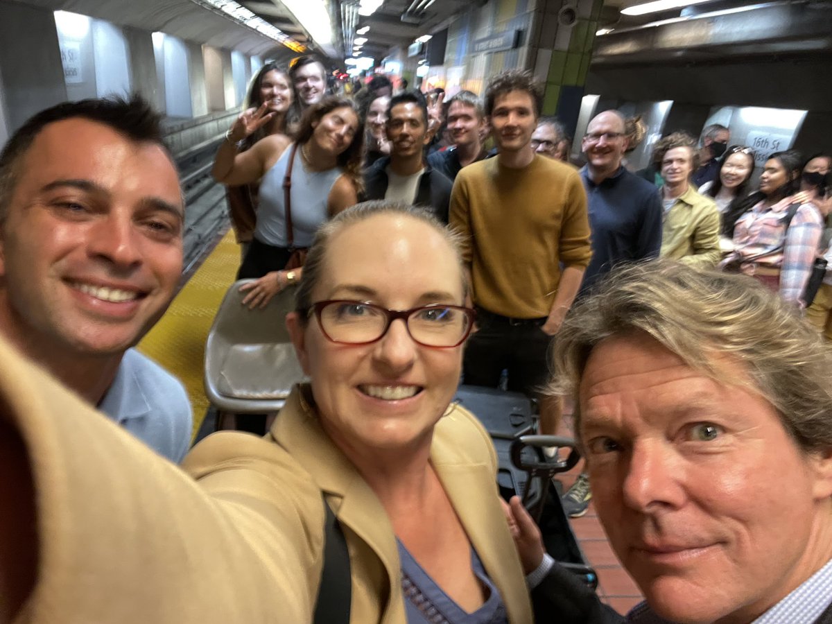 SFBART's tweet image. We are having a live conversation on board a train with @welcometomannys in celebration of #transitmonth. 

BART General Manager Bob Powers and @JaniceForBART are talking about the future of BART and answering questions about everything from safety to the famous BART screech.