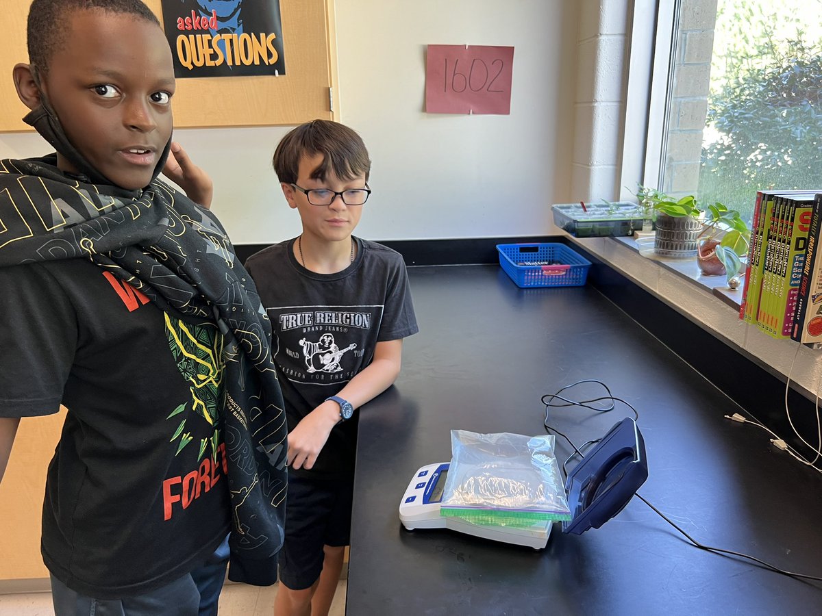 sciencewithmro's tweet photo. In lab 1602, we finished our remaining two stations on states of matter. One particular station: prove air is matter using a bag, straw, and a scale. Some found success, others might have found some obstacles. Looking forward to our debrief on Monday! #owlscience2024 https://t.co/lfMs1ftG6T