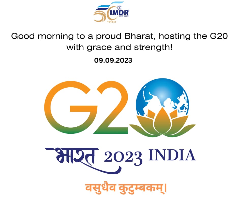 ImdrPune's tweet photo. As India stands proud hosting the #G20, we are thrilled to witness our nation's hospitality and leadership shining brightly on the global stage!
Let us celebrate this historic event and support #India in its role as a beacon of hope for a better world.
#Bharat https://t.co/weWCMt8X1J
