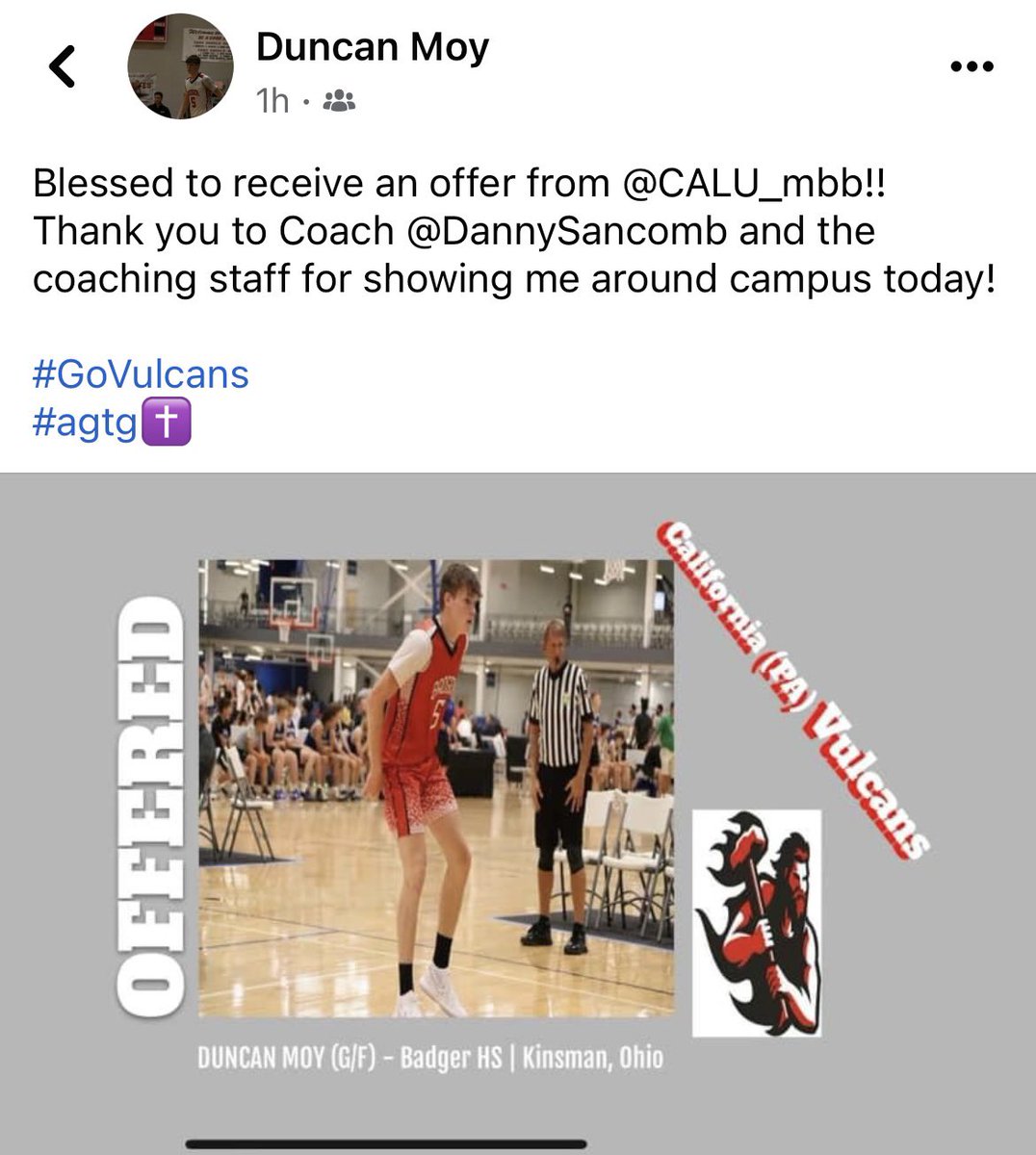 CoachUp (@shire32) on Twitter photo Congratulations to <a href="/duncan_moy/">Duncan Moy</a> on his most recent offer from <a href="/CALU_mbb/">Cal U Men’s Basketball</a>! Well deserved!! There will be more coming as he is gearing up for a BIG senior season!! #buildit
<a href="/VerbalCommitsD2/">Verbal Commits D2</a> <a href="/NEO_Spotlight/">T.J. Peatross</a> <a href="/YSNLive_com/">YSNLive.com</a> <a href="/PrepHoopsOH/">Prep Hoops Ohio</a> Congratulations to <a href="/duncan_moy/">Duncan Moy</a> on his most recent offer from <a href="/CALU_mbb/">Cal U Men’s Basketball</a>! Well deserved!! There will be more coming as he is gearing up for a BIG senior season!! #buildit
<a href="/VerbalCommitsD2/">Verbal Commits D2</a> <a href="/NEO_Spotlight/">T.J. Peatross</a> <a href="/YSNLive_com/">YSNLive.com</a> <a href="/PrepHoopsOH/">Prep Hoops Ohio</a>