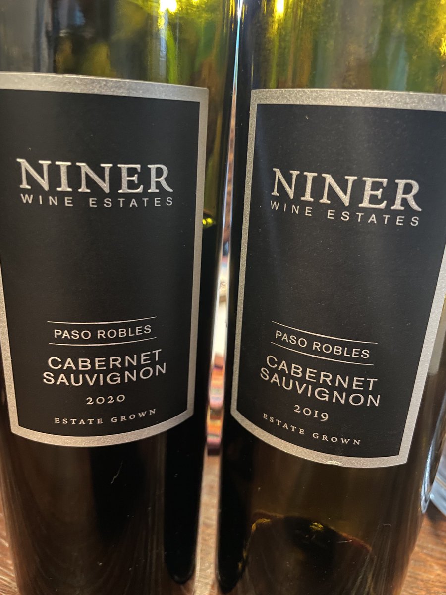 ⁦<a href="/ninerwine/">Niner Wine Estates</a>⁩  cheers both Yum. 2019 dinking very good. 2020 still a little early. Lol.