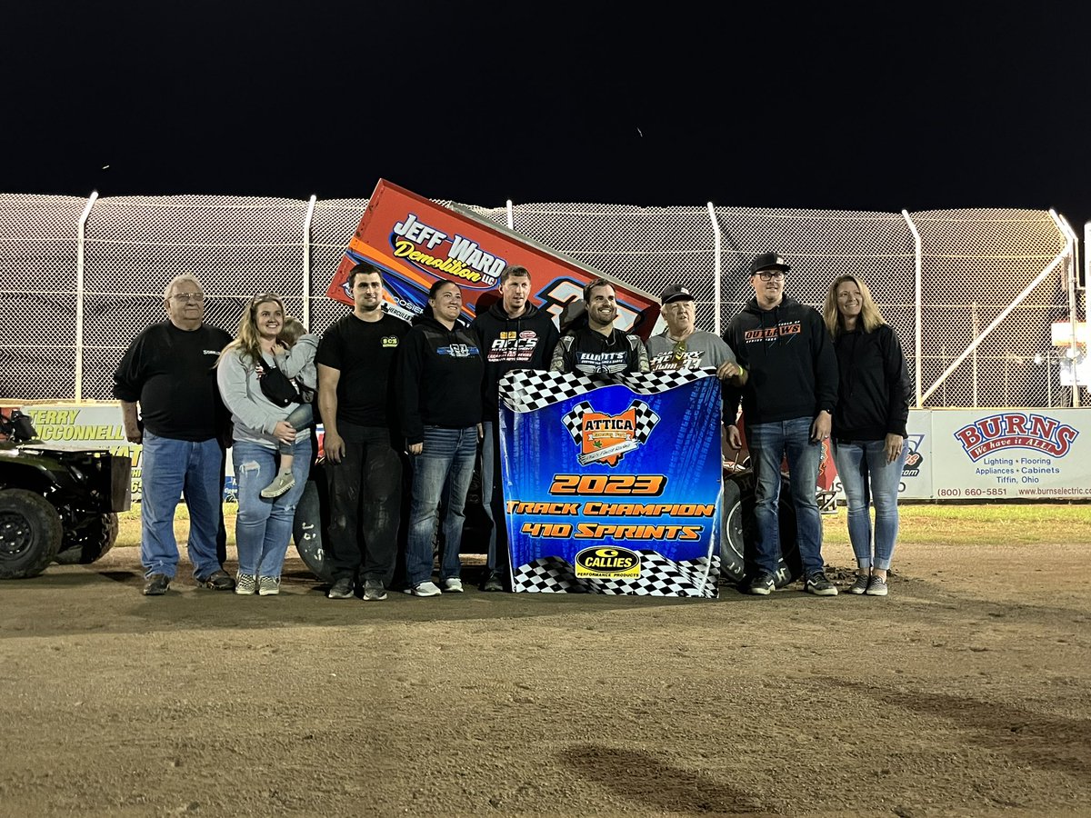 atticaracewyprk's tweet photo. Attica Raceway Park 2023 410 Sprint Car Champion: 

@CapHenryRacing 

Congratulations Cap &amp; team! https://t.co/BPDz9HHYh0