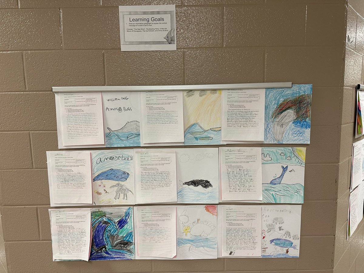 mrsericachick's tweet photo. Proud of my students for their hard work the past two days on 3rd Grade Module 1 Focusing Question 1 Task in Wit and Wisdom. We have work to do but we are making gains! #centralmessage #paintedparagraph https://t.co/NFoG6hX85d