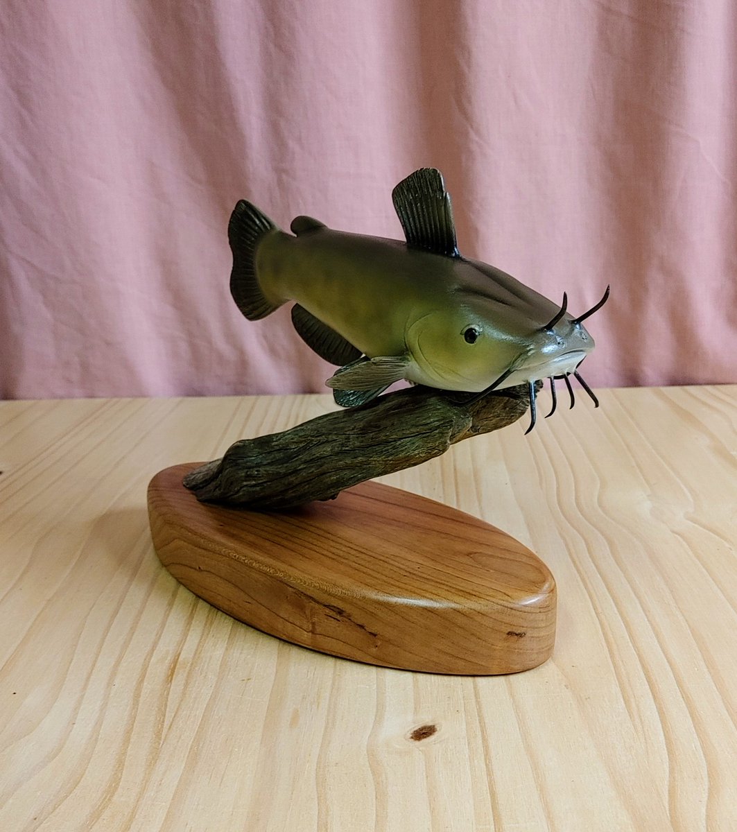 Just finished my carving of a brown bullhead catfish
