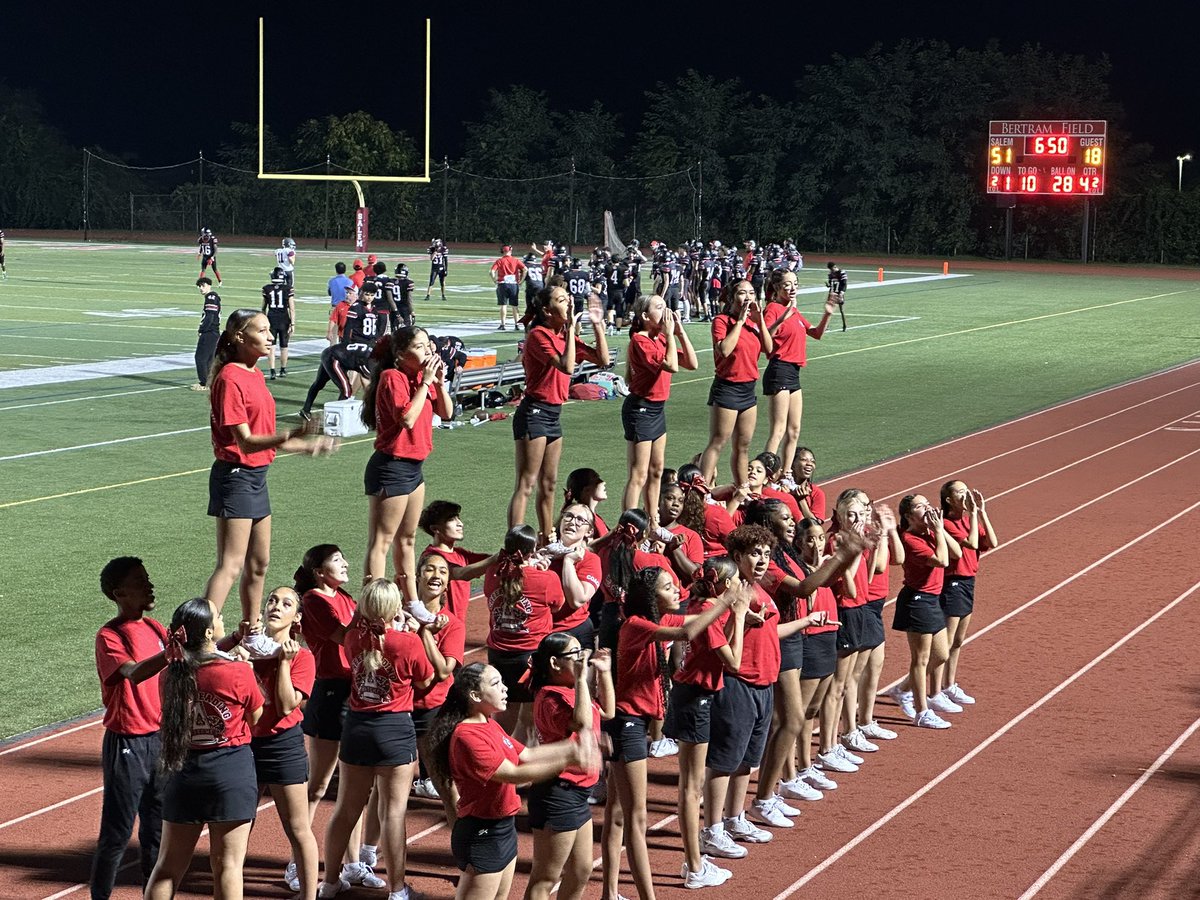 PrincipalGBurns's tweet photo. It’s a Great Time to be a Witch!! Friday night and the lights were shining bright on our Witches. 51-26 Win over Arlington and a great crowd to celebrate with! #GoWitch https://t.co/CoERiE9z8k