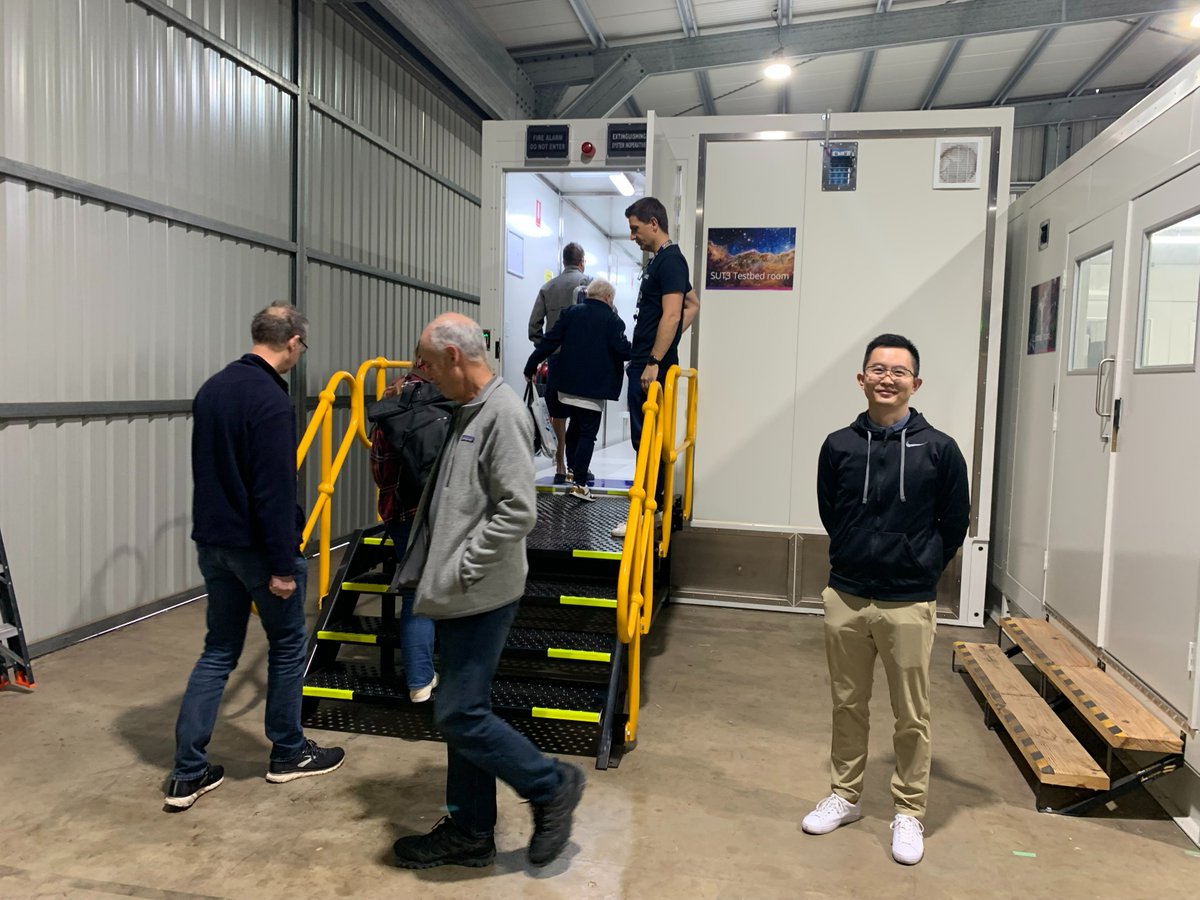 GrantHampson's tweet photo. The @CSIRO Perentie team have done it! The first AA0.5 @SKAO LOW Correlator and Beamformer system has been installed in the System Integration and Test Facility (SITF) ready for TOPIC verification. Thank you to the EOC staff Lahiru, Felipe and Cameron for their all round support. https://t.co/Uwhkdbe7Bn