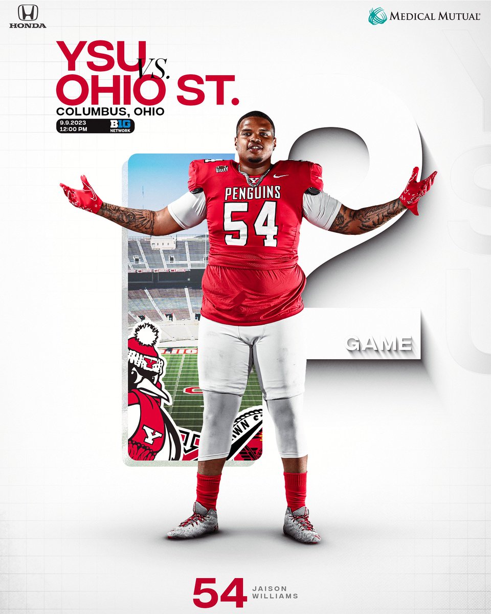 IT'S 🐧🏈 GAMEDAY!

Buckeye Battle 💪

🆚 Ohio State
🕛 Noon
📍 Columbus, Ohio
🏟 Ohio Stadium
📺 BTN
📻 570 WKBN

#GoGuins // #LeaveNoDoubt