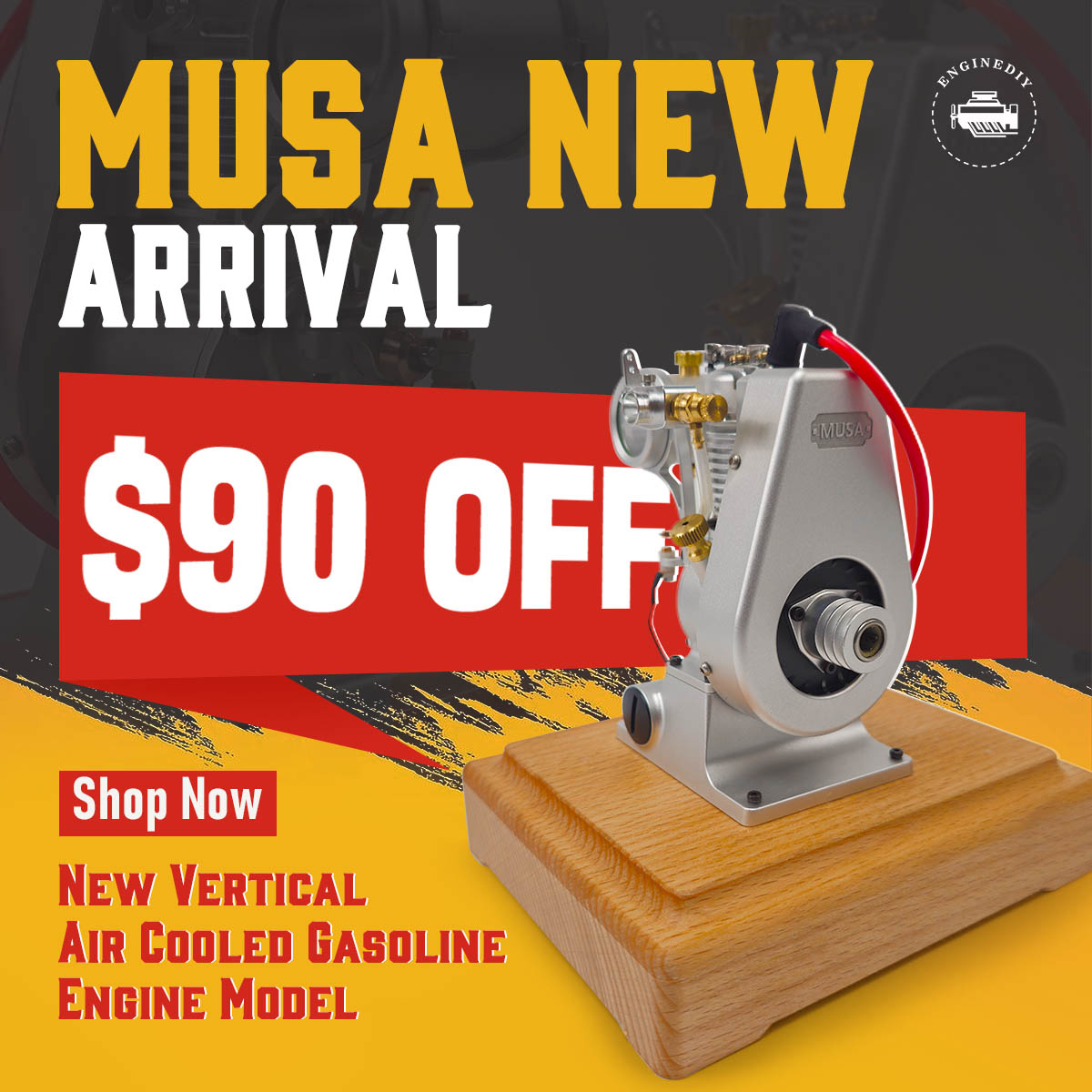 ENGINEDIY1's tweet image. Musa F1-2.7cc Mini Single-cylinder Gasoline Engine Released!!!
Get yours now: bit.ly/485D2yJ
Early Bird Price: Only 349.99! Limited time for one week, Save $90 Off
#engineer #MINI #miniengine #gasolineengine #Engineering #model
