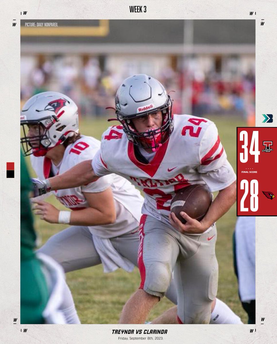 🚨𝐅𝐈𝐍𝐀𝐋 𝐒𝐂𝐎𝐑𝐄🚨

Treynor defeats Clarinda in a crazy game that went into OT 😳

Big win for the Cardinals!

📸: Daily Nonpareil