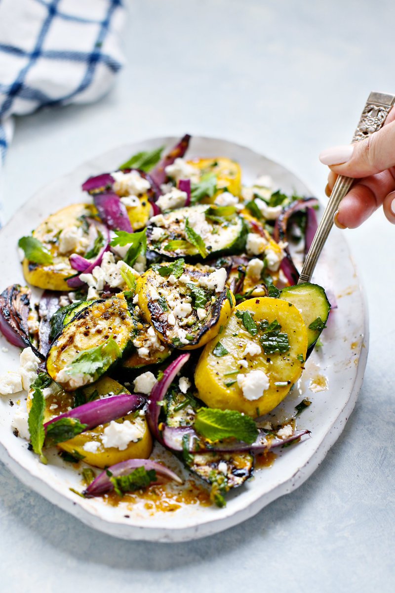 The Zucchini Salad we’ve been making on repeat all summer long! goodlifeeats.com/grilled-zucchi…