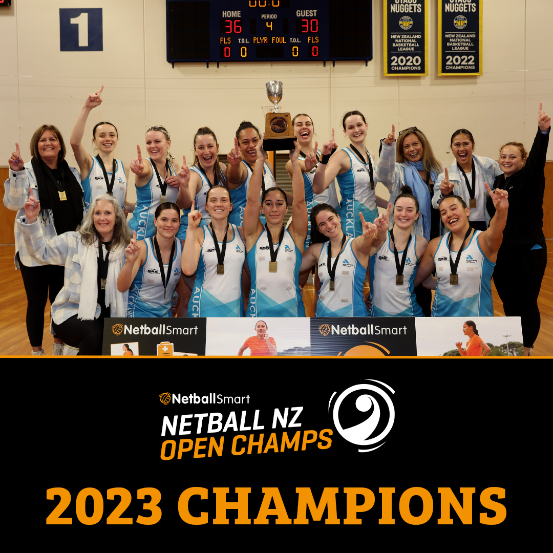 Congratulations to Auckland who have taken out the 2023 NetballSmart Netball NZ Open Champs title, defeating Christchurch Whero 36-30 in the final. 📷 @mbphotonz #NZOpenChamps
