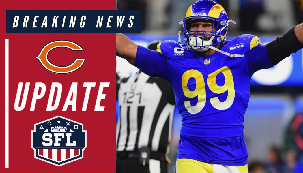 BearsSfl's tweet photo. The 2023 SFL Bears wasted no time in pulling the trigger on a blockbuster trade to kick off the season.  The front office is sending a strong signal that they want to win NOW!!  #SFL53 https://t.co/BTbiGMC7MR
