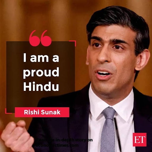 EconomicTimes's tweet photo. I am a proud Hindu: UK PM Rishi Sunak on his Indian roots  | Expressing pride for his #Hindu roots, #UnitedKingdom Prime Minister #RishiSunak expressed his hope that he will find time to visit a #temple, in #India, during his stay for the #G20Summit | Full report here: https://t.co/J12RMHcxz3