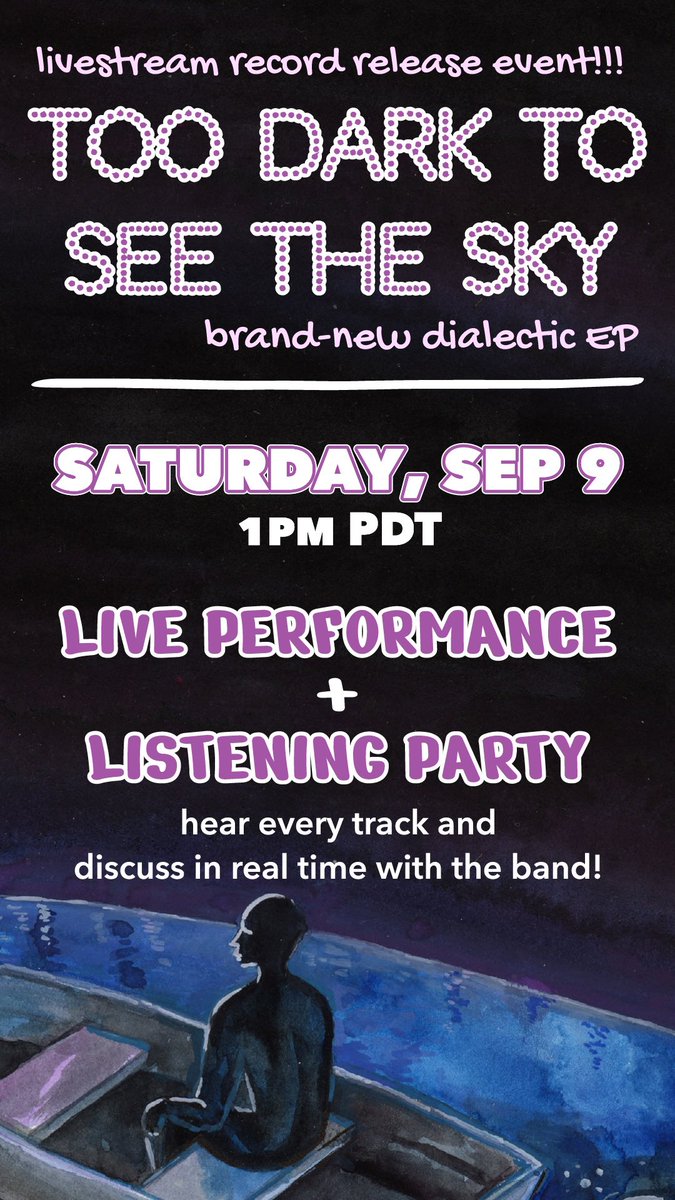 Dialectic415's tweet photo. DIALECTIC LIVESTREAM is just 17 hours away!

https://t.co/VvPtLliK0U

join us as we celebrate the release of our new record!

performance
         +
listening patty

the chat will be open — come help us create a dive bar vibe in a virtual space. 😁

tomorrow (saturday) @ 1pm pst https://t.co/MmNYWDtUMg