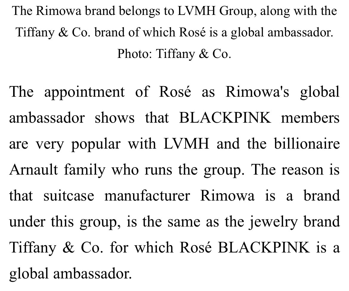 230909 ROSÉ of BLACKPINK is favored by LVMH Group, becoming