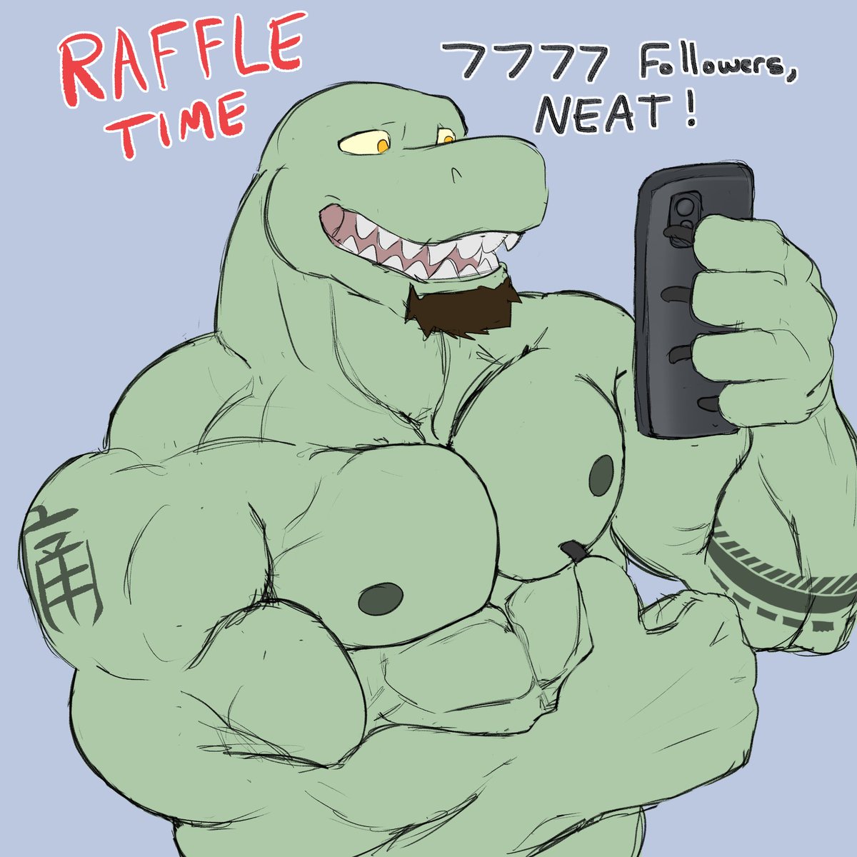 I got to 7777 followers! That seems like a good number for a raffle!! Follow me Like and retweet Post your SFW ref below Raffle ends on the 15th, if I get to 8000 I'll pick two winners! If I get to 10k followers I'll delete my account so be careful