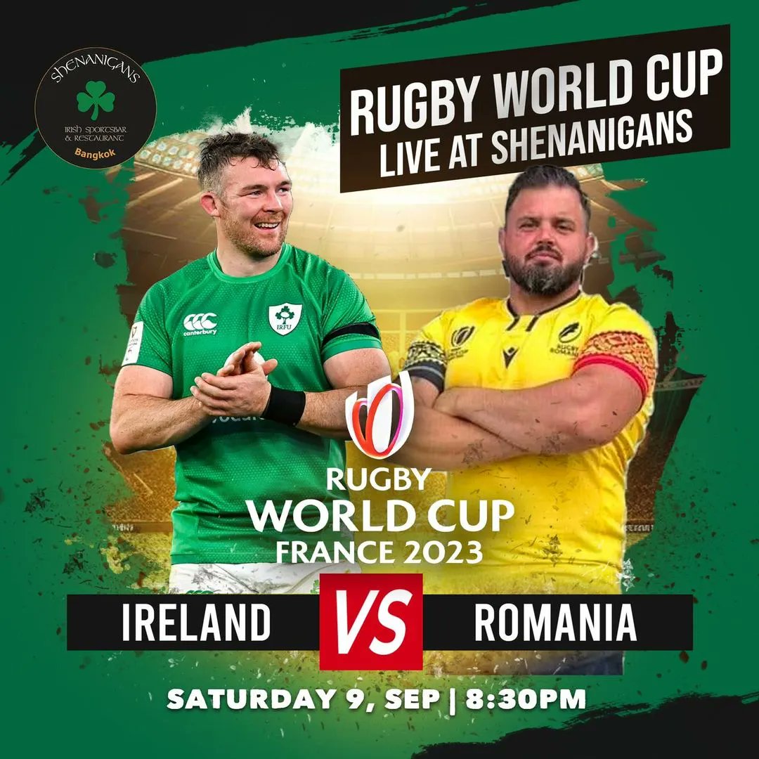 Shenanigansbk's tweet image. It&apos;s game day, folks! 🏉 Ireland faces off against Romania, and you&apos;re invited to the ultimate watch party at Shenanigans! 🍻📺 Grab a seat, enjoy our drinks , and let&apos;s cheer our team to victory! 🙌🇮🇪 #GameDayFun #ShenanigansRugby