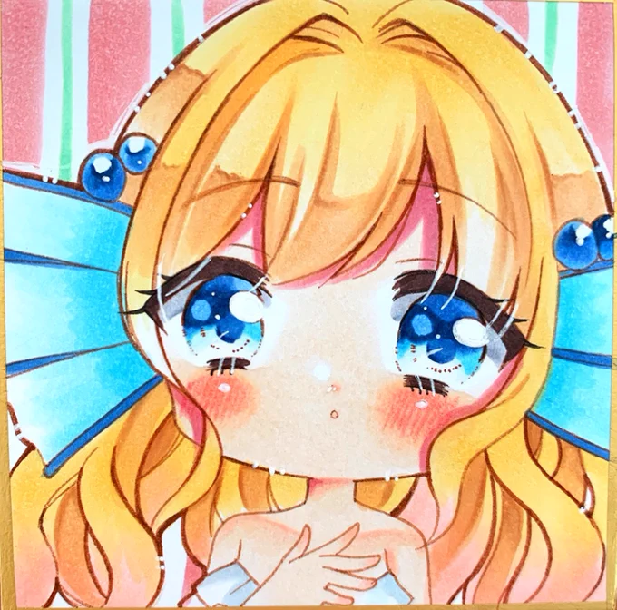 人魚さん#コピック #アナログ #創作 #イラスト 