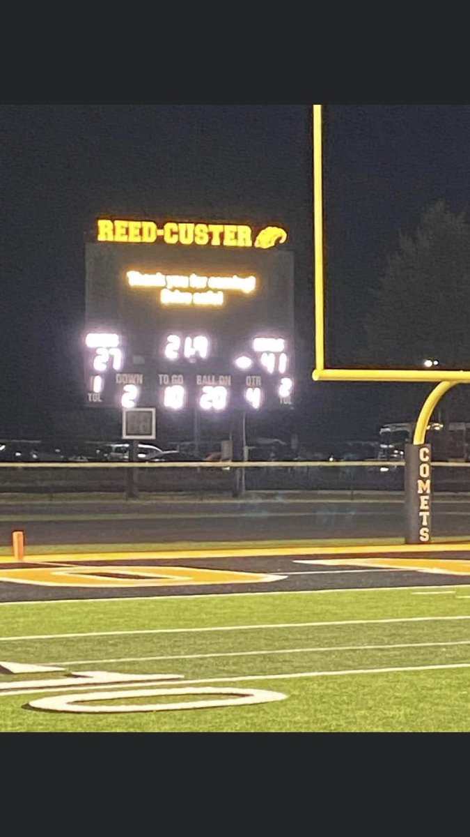 Blue Devils win 41-27 over a good Reed-Custer team to move to 2-1 on the season. JV with a 34-20 win to move to 3-0 on the year. Way to respond gentlemen.