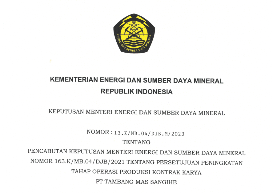 Izin Tambang PT Tambang Mas Sangihe (<a href="/baru_gold/">BaruGoldCorp</a>) resmi dicabut Kementerian ESDM. 

Siapa di balik PT TMS, dan apa peran aparat Kepolisian selama ini?

Korporasi Kanada dan Oknum Polisi di Pusaran Tambang Emas Pulau Kecil Sangihe jatam.org/korporasi-kana…