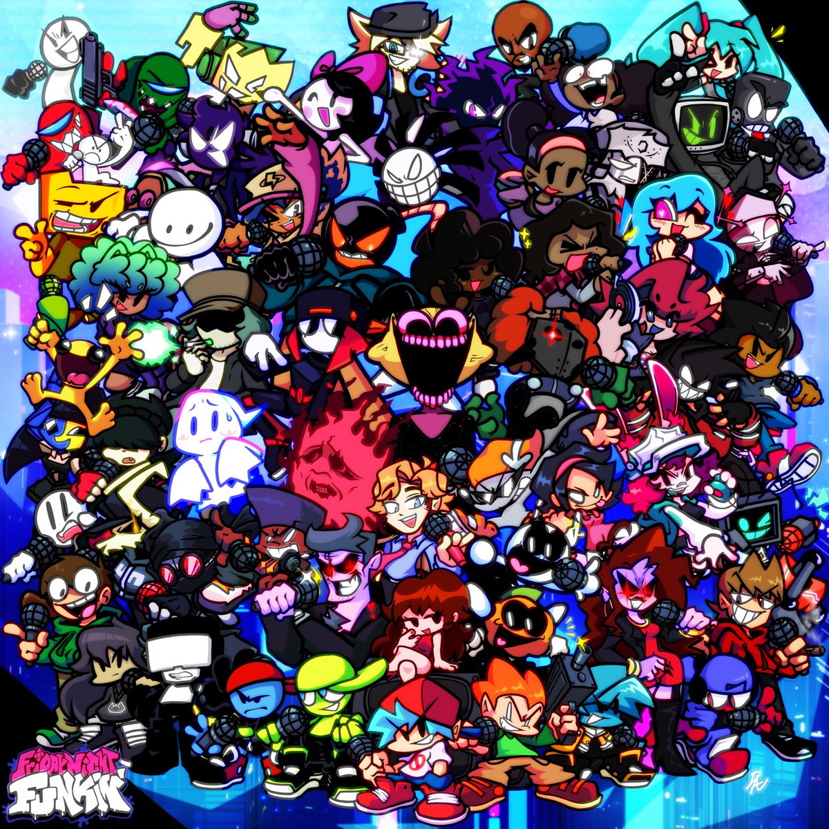 DamiNation2020's tweet photo. SURPRISE TO ALL THE FNF FANS OUT THERE WITH THIS HUGE REMAKE OF THE ART I MADE 3 YEARS AGO!
BRING IN THE OLD WITH THE NEW!!!
Stay golden!!!! 💯💯💯 https://t.co/tqebOolToP