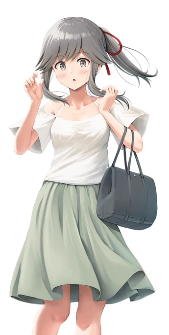 薄雲ちゃんの露出は上半身に集中させ、お腹及び太ももは出さない方が「何かエロい!」という結果に至りました…!