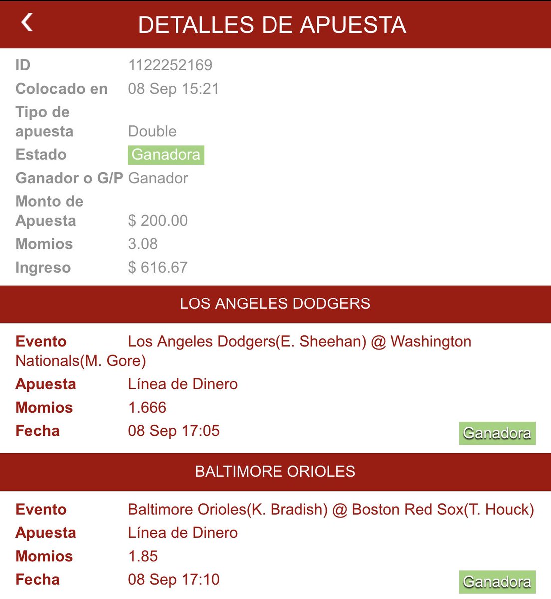 Parlay cobrado ✅✅