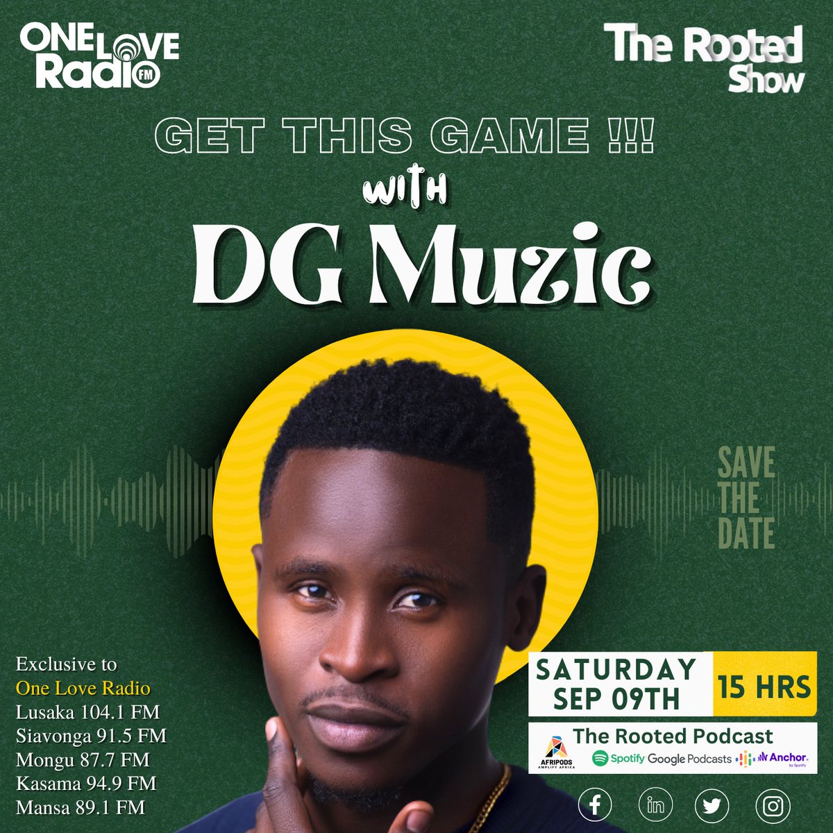 ShowRooted's tweet image. Join @GiftDG1 today for an exclusive sneak peek at his fresh hit 'Like You Do'!
 Live on Onelovezambia.com,  9th Septemeber 2023 at 3PM CAT! 🎶🗓️🔥 #DGmuzic 

#NewMusicVibes