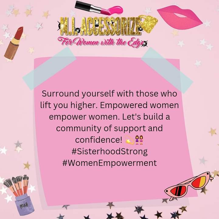 mi_accessorize's tweet photo. Make sure your circle promotes and supports progress. No one gets left behind!!!
#miaccessorizeforwomenwiththeedge 
#fashion #confidence #beauty #style #fashionboutique #influencethroughfashion  #strength #motivatedmindset #color #superstar #selfloveselfcare❤️ https://t.co/VrNqoU9Fbl