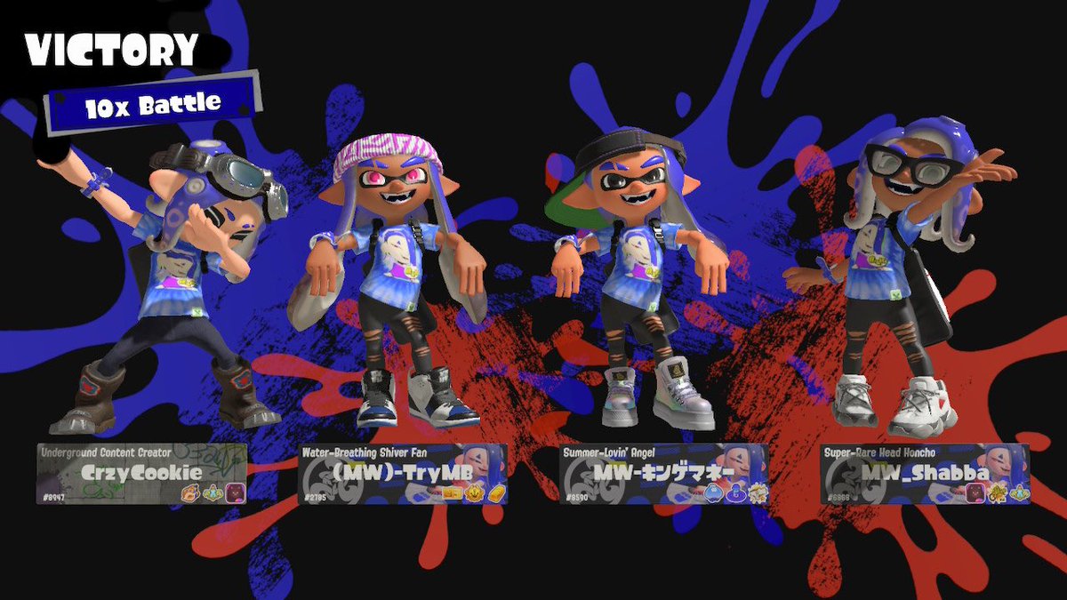 Catdriggs's tweet photo. Let’s get it!!! @TryMeGurlBoi @summerskyangel #Splatoon3 #Splatfest #TeamShiver #MergingWaves https://t.co/O3syF9nbOi