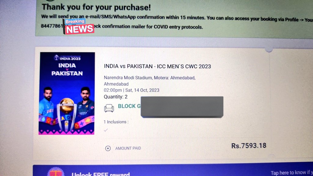 yogifriend's tweet photo. @khushbookadri I have got the tickets 🎟️ https://t.co/i9gyKkUrQx
