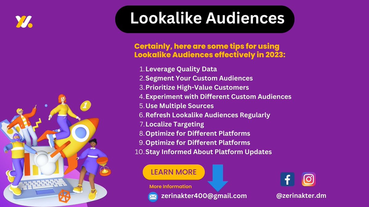 zerin_akte2722's tweet photo. "Amplify Your Reach and ROI with Lookalike Audiences 🎯✨ Precision targeting meets data-driven success. Unleash the power of similarity."
#LookalikeAudiences
#AudienceTargeting
#CustomerSegmentation
#PrecisionMarketing
#DataDrivenAds
#AudienceCloning
#DigitalMarketingTips https://t.co/CZB2sm27OU