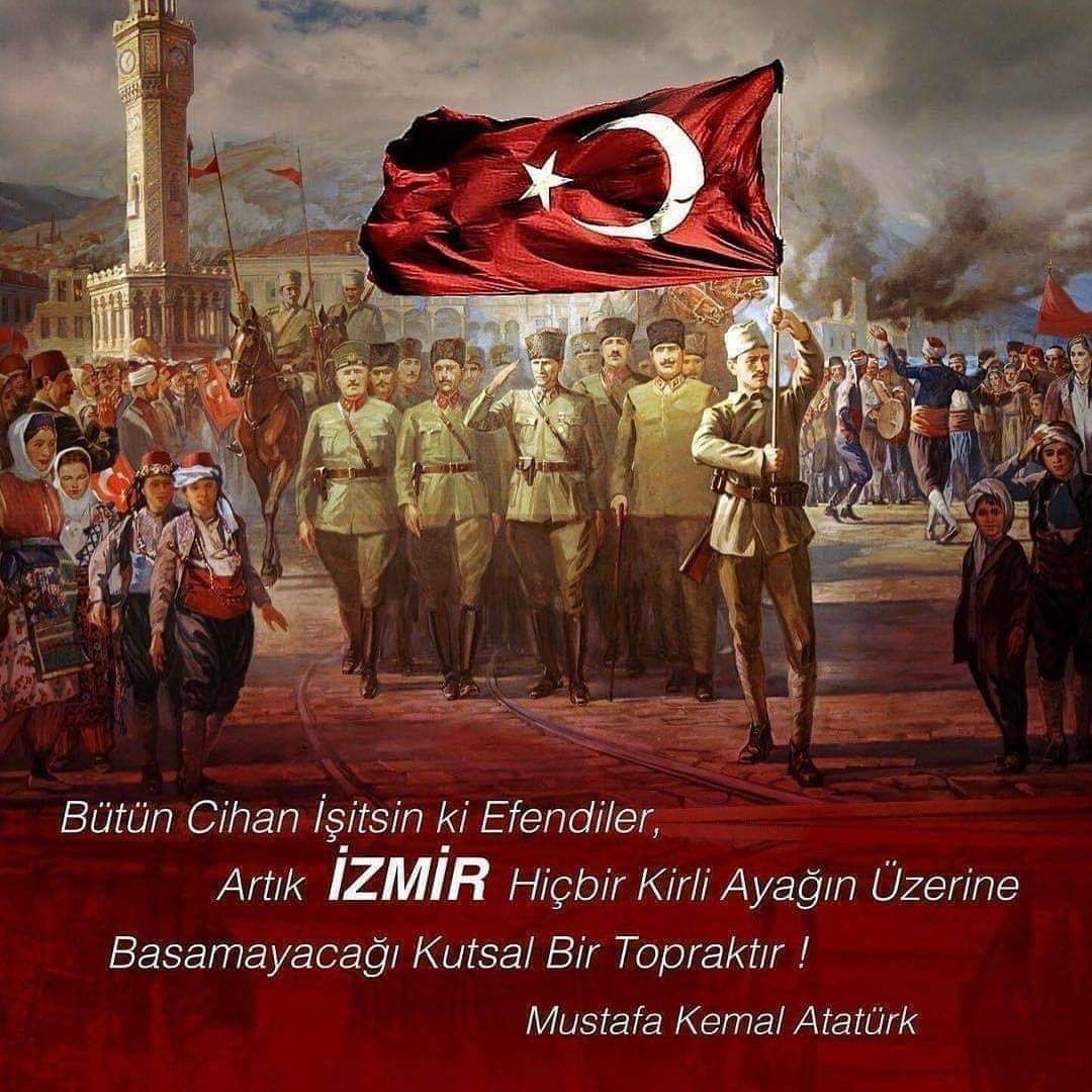 9 Eylül İzmir'in kurtuluşu;
Yunan işgalinden,
Yunan vahşetinden,
Türklerin soykırımdan kurtulması ve vatanın kurtuluşudur...

Özgür ve bağımsız nice yıllara

Bütün anti emperyalist yurttaşlarımıza...

     KUTLU OLSUN 🇹🇷🇹🇷🇹🇷💐