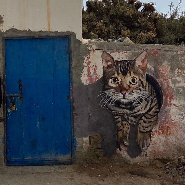 #StreetArt by Uriginal in Barcelona, Spain 🇪🇸 Happy #Caturday 🐾🐾🐾