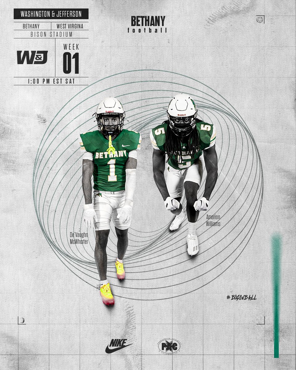 BethanyWV_Bison's tweet image. 𝐼𝓉'𝓈 𝒢𝒶𝓂𝑒 𝒟𝒶𝓎 🦬

🆚: W&amp;amp;J 
📍: Bethany, WV | Bison Stadium 
⌚: 1 pm 
📺: bit.ly/3TDdKkn
📄: bit.ly/3PvJoQJ
🎟: $10 Adults, $5 Students/Children (Bethany Students, Faculty/Staff Free with ID)
