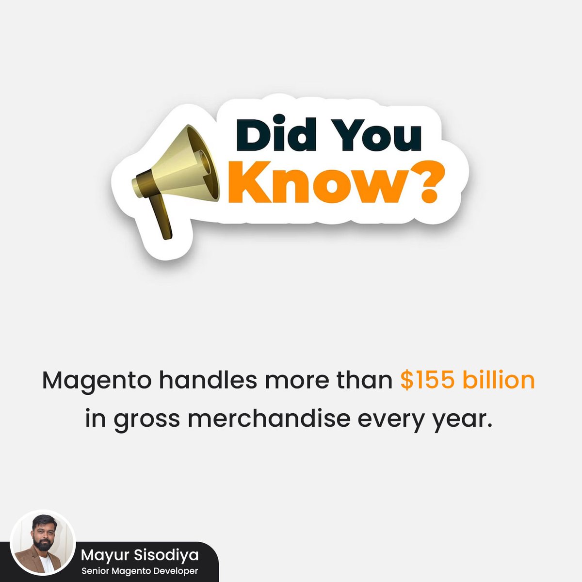 mayurasisodia's tweet image. That's a staggering number! In Addition, Magento is also the most popular platform for small to medium-sized businesses. 🤯📰
#magentodevelopers #developers #softwaredevelopers #developerslife #statistics #magento2 #magentodevelopment #magentomasters #softwaredevelopment