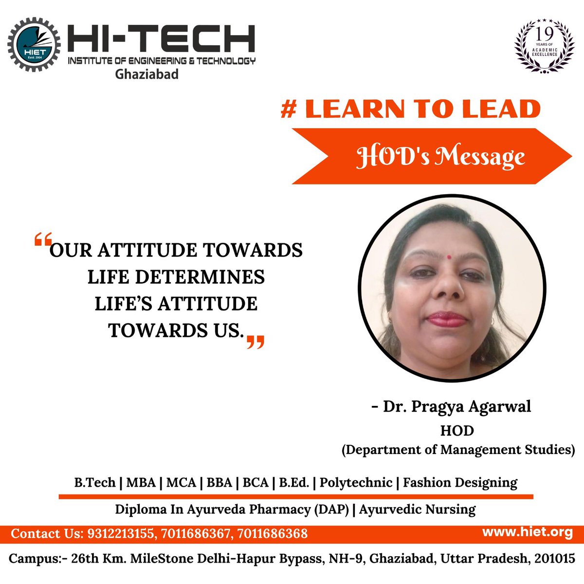 HiTechColleg's tweet image. THOUGHT OF THE DAY: “Our Attitude Towards Life Determines Life’s Attitude Towards Us. 

#Motivation #StudentLife #attitude