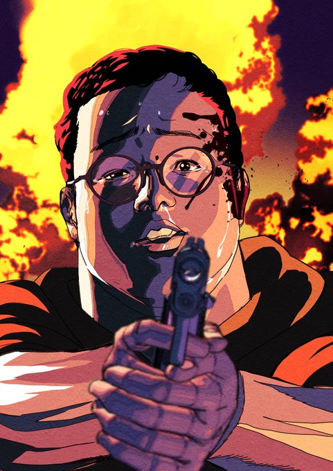 「black hair gun」 illustration images(Popular)